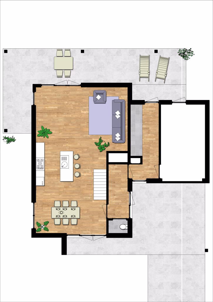 Plattegrond prefab villa