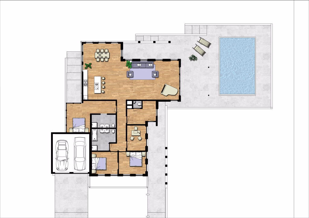 prefab villa portique